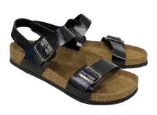 Босоніжки Leon чорні 4303 CRNA Lak Black