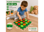 Масажний килимок-пазл Соти + комплект модулів "Візерунки"