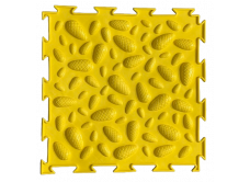 Ортопедичний килимок масажний Ортодон "Шишки" жовтий р.25*25