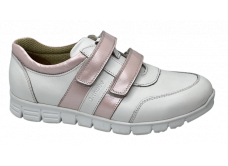 Кросівки ортопедичні білі з рожевим 600 W ORTHOBE профілактика, вальгус