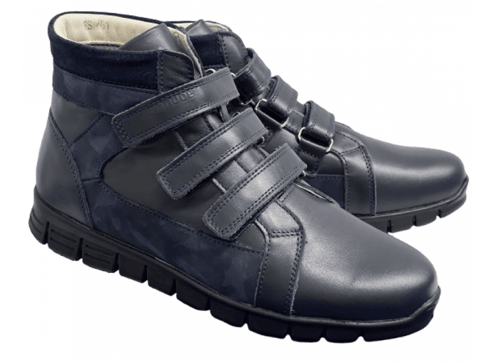 Черевики ортопедичні демісезонні Orthobe 651 сині, розміри 36–40 Черевики ортопедичні демісезонні Orthobe 651 сині, розміри 36–40