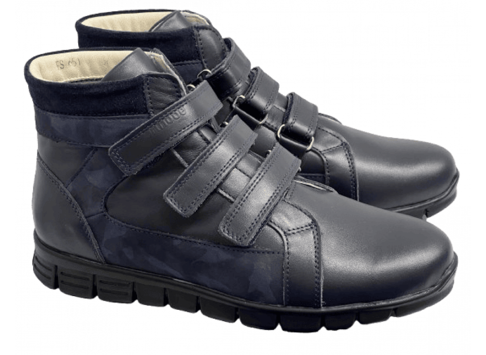 Черевики ортопедичні демісезонні Orthobe 651 сині, розміри 36–40 Черевики ортопедичні демісезонні Orthobe 651 сині, розміри 36–40