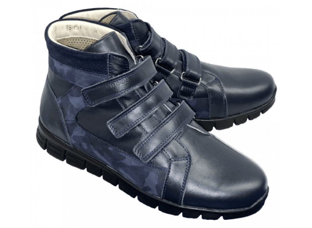 Черевики ортопедичні демісезонні Orthobe 651 сині, розміри 36–40 Черевики ортопедичні демісезонні Orthobe 651 сині, розміри 36–40