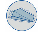 Подушка при рефлюксе ортопедическая клин двойной  68*59*30*75 см